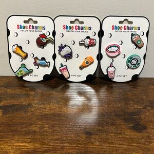 🔴Shoe Charm Set with Drink Designs